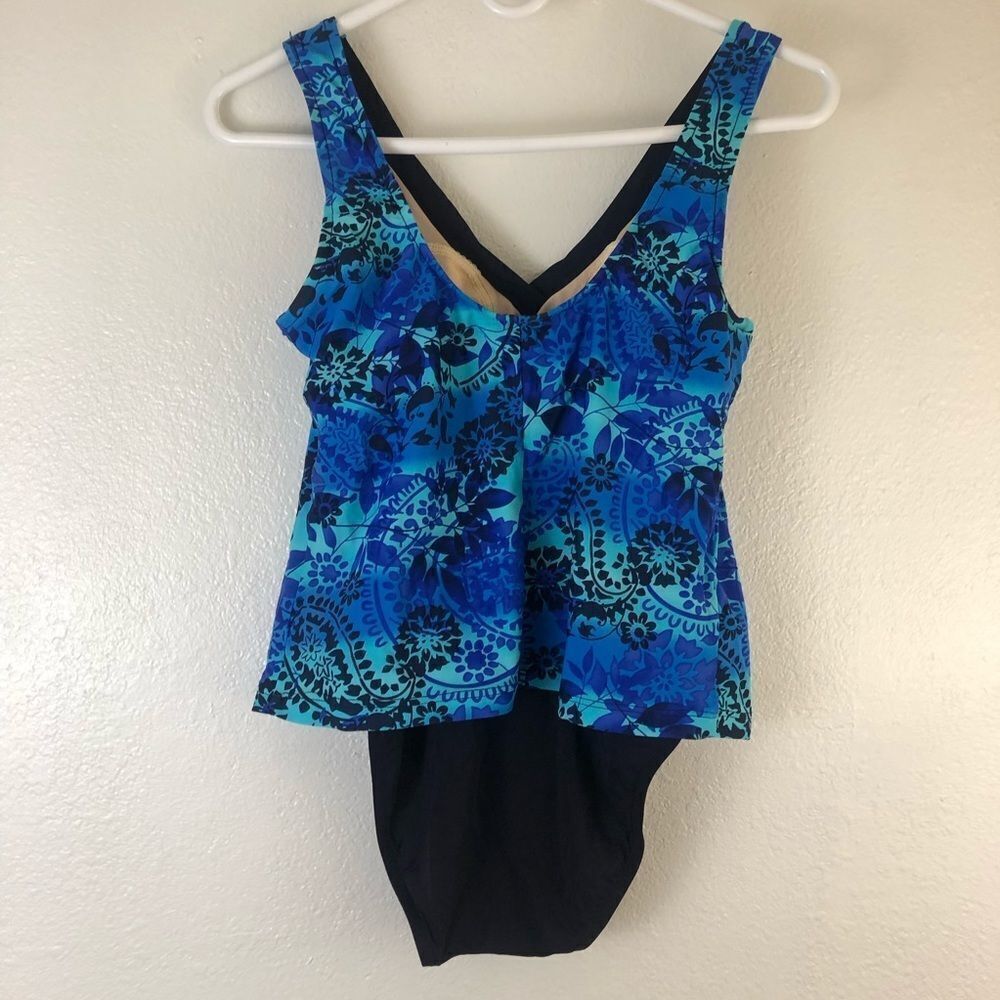 Beach Cabana Floral print Swim Suit size S - Picture 4 of 5